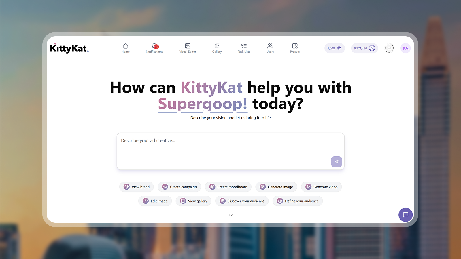 KittyKat product-to-model pipeline mock.