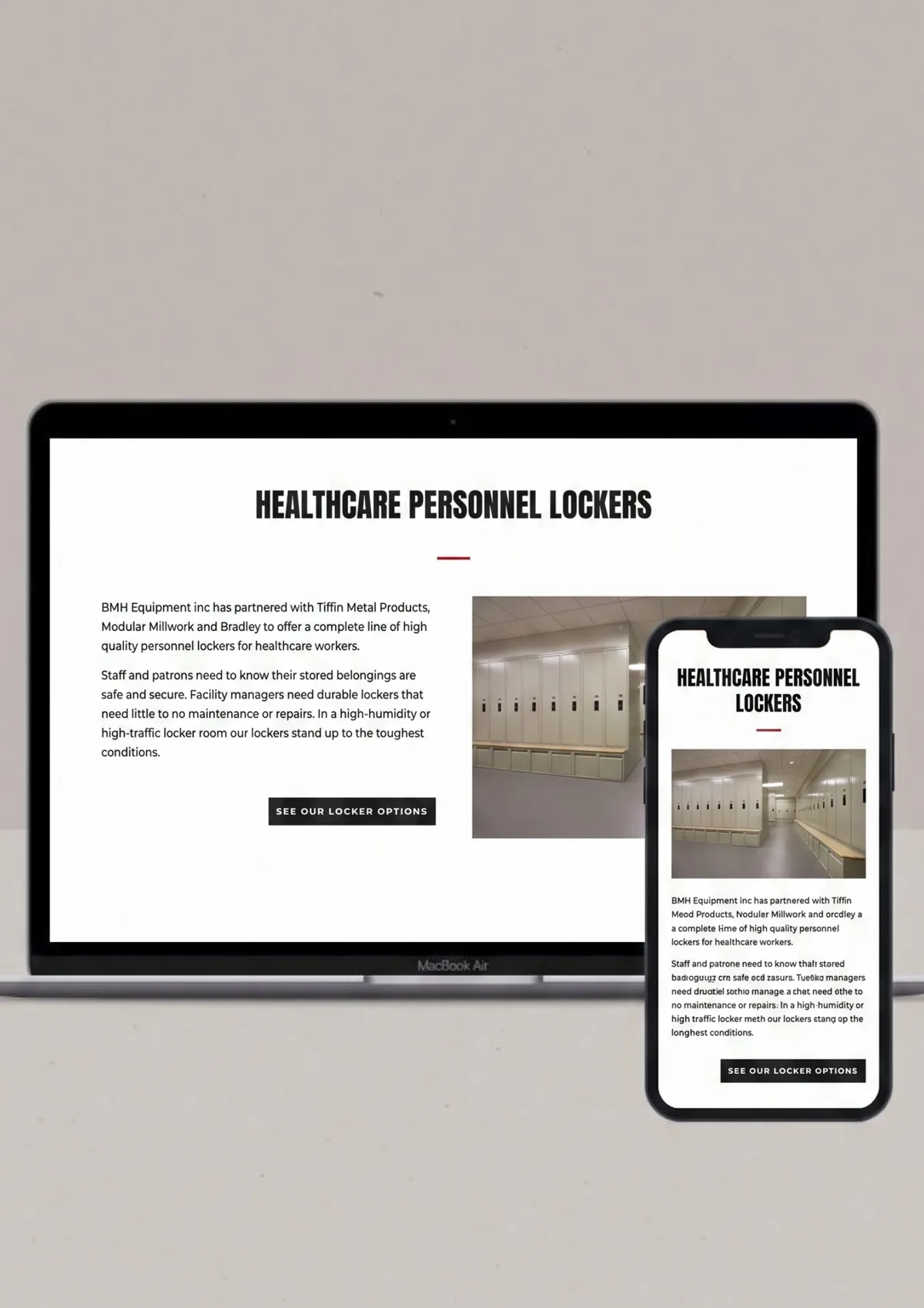 BMH Equipment — Strengthened B2B digital presence through social media marketing, newsletter design, and website enhancements for industrial buyers.