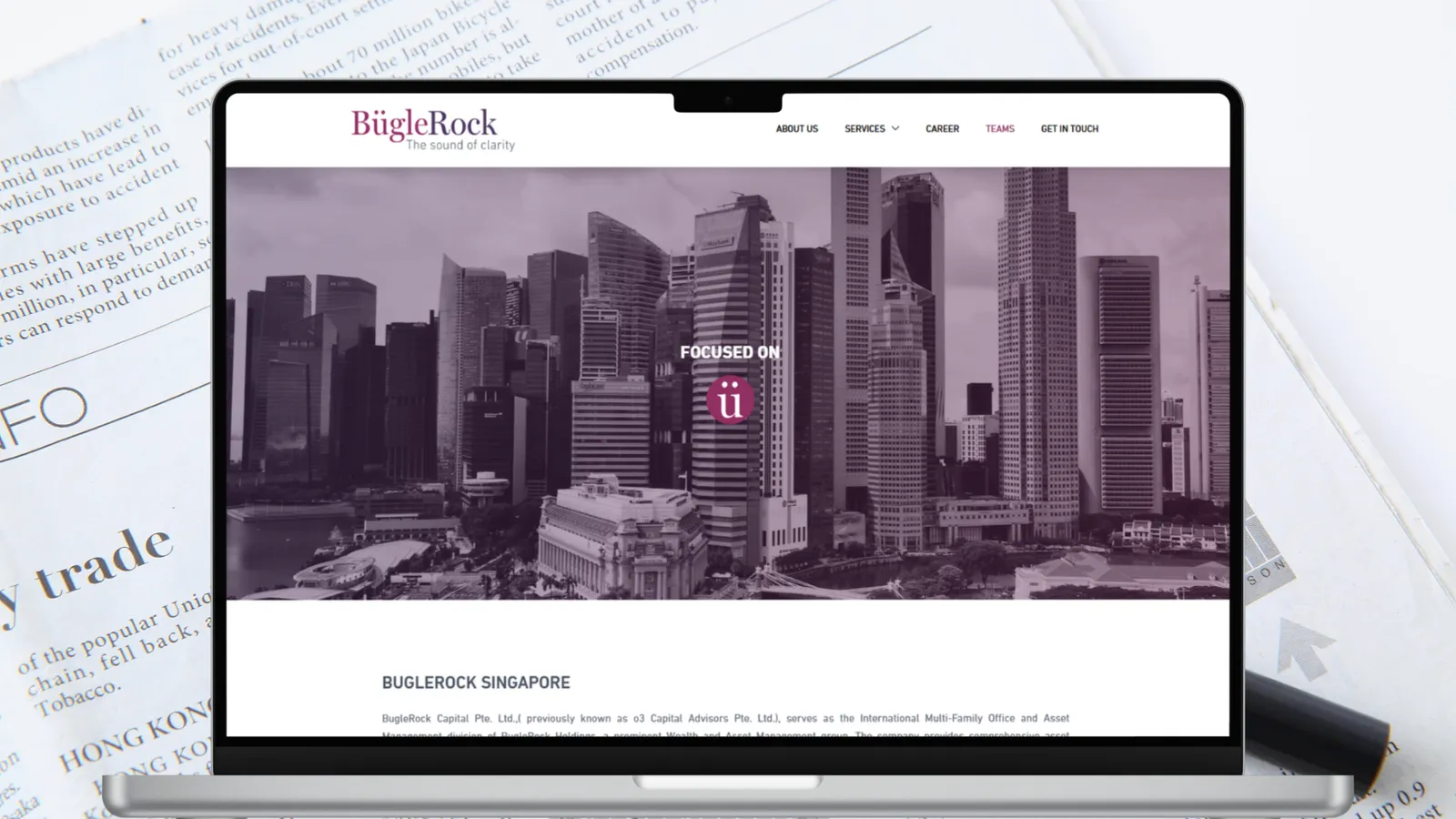 BugleRock website layout