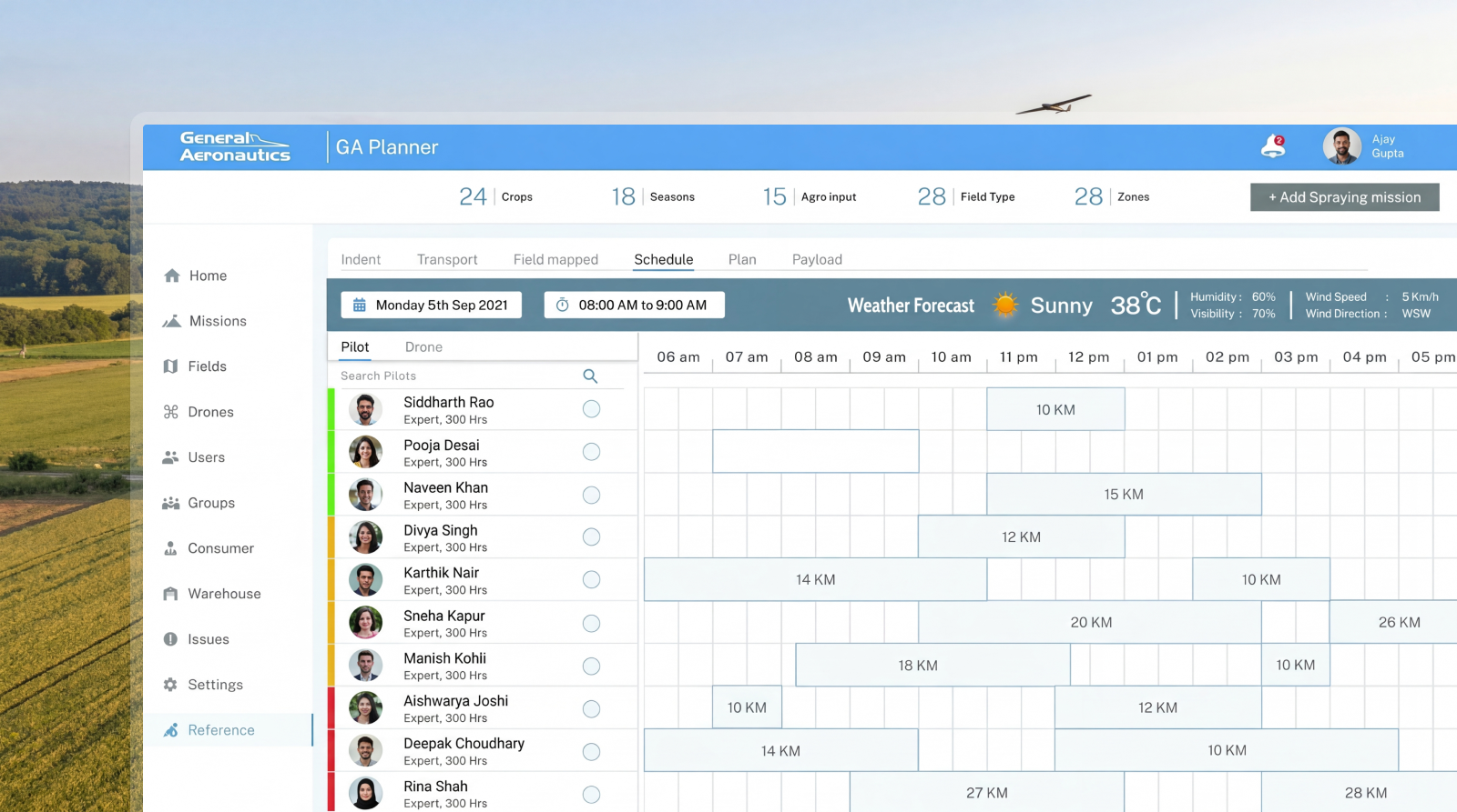 General Aeronautics mission planning workstation mock.