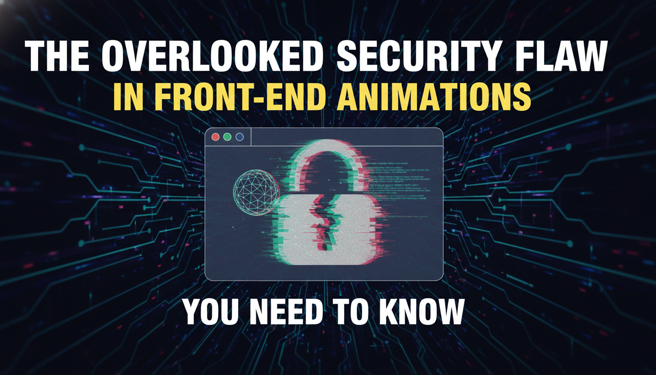 The Overlooked Security Flaw in Front-End Animations You Need to Know